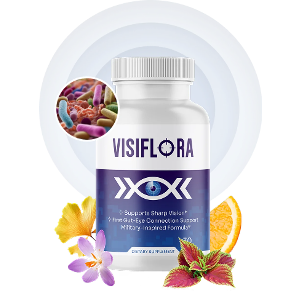 VisiFlora Longevity & Vitality Health — Front Label